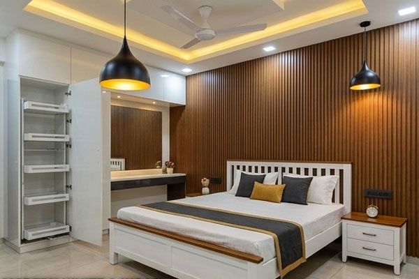 Elegant bedroom design with contemporary decor