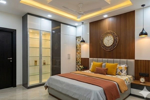 Stylish master bedroom interior