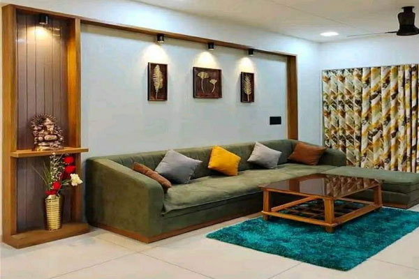 Modern living and dining room interior