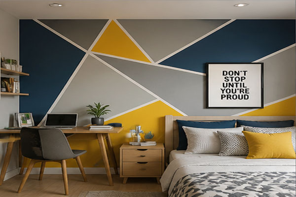 Geometric Wall Painting (Modern Style)