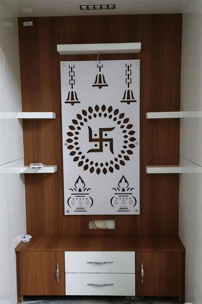 Elegant home mandir design