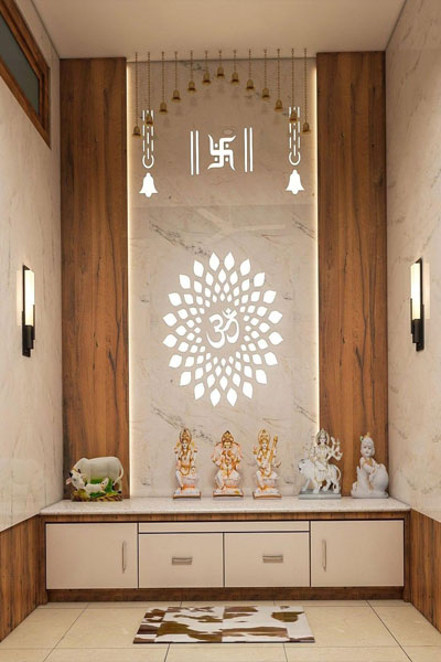 Luxury puja room interior