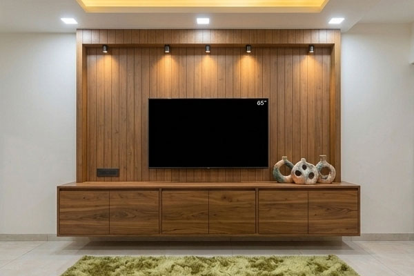 Contemporary living room TV unit design