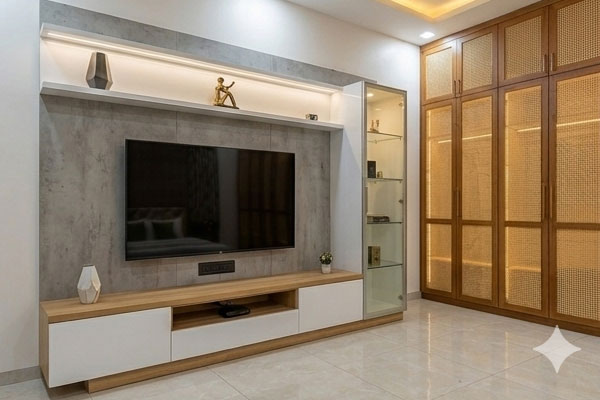 Elegant TV entertainment unit